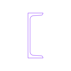 Buildings Steel Beams Joists C Channel Contour Svg Vector, Free Vectors File